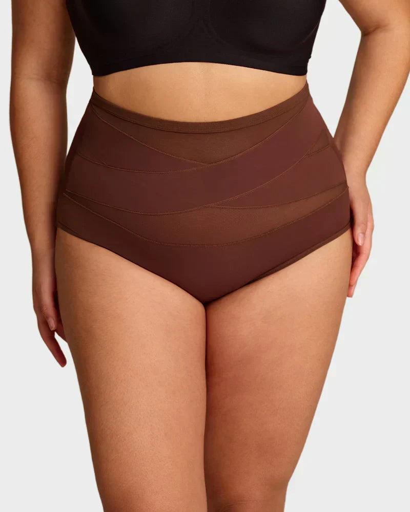 VOZALX™ Plus-Size High-Waist Cross Tummy Control Panties