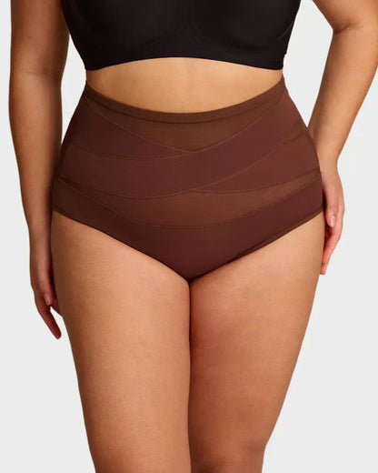 VOZALX™ Plus-Size High-Waist Cross Tummy Control Panties