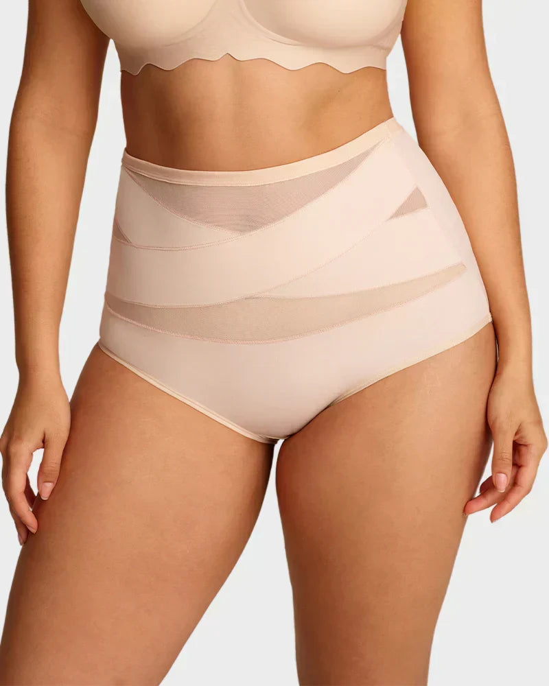 VOZALX™ Plus-Size High-Waist Cross Tummy Control Panties