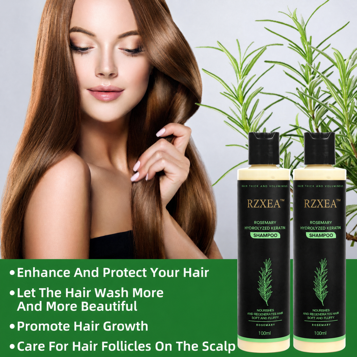 RZXEA™  Rosemary Shampoo | Hair Growth & Anti-Dandruff Scalp Treatment