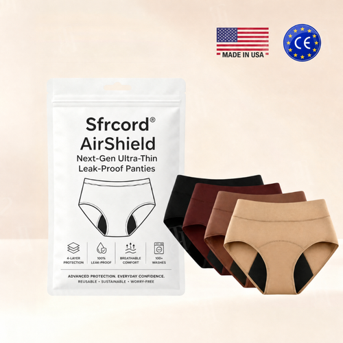 Sfrcord® AirShield — Next-Gen Ultra-Thin Leak-Proof Panties ✨ 100% Invisible Smart Protection
