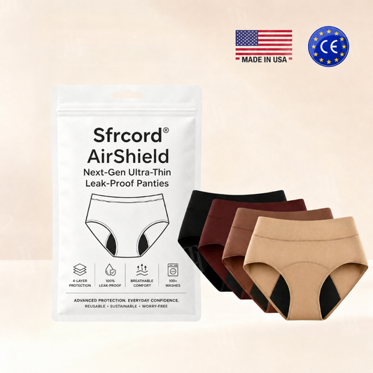 Sfrcord® AirShield — Next-Gen Ultra-Thin Leak-Proof Panties ✨ 100% Invisible Smart Protection