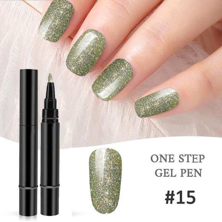 ⚡⚡⚡LAST 44 PCS LEFT!!! 💅 Limited Time Buy 1 Get 1 Free - $ 19.99! ✨AEXZR® One Step Nail Gel Pen🎨Free handheld mini UV nail lamp💡