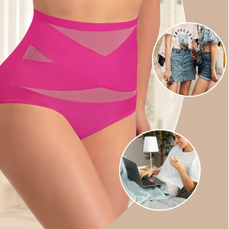 VOZALX™ Plus-Size High-Waist Cross Tummy Control Panties
