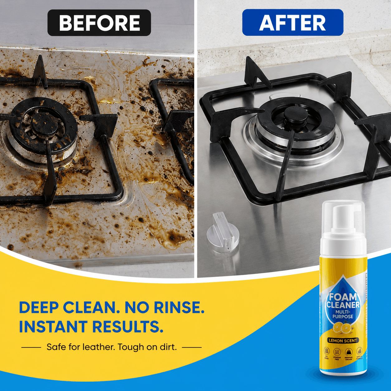 🔥Last Day 60% OFF🔥 Foam No-Rinse Cleaner — Spray, Wipe & Done