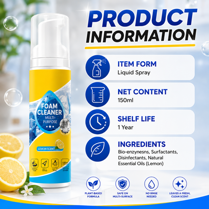 ⚡Limited Stock!!!🔥Last Day 60% OFF🔥 Foam No-Rinse Cleaner — Spray, Wipe & Done