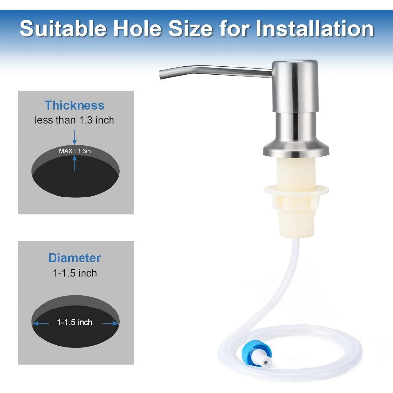 AEXZR® Stainless Steel Built-In Soap Dispenser