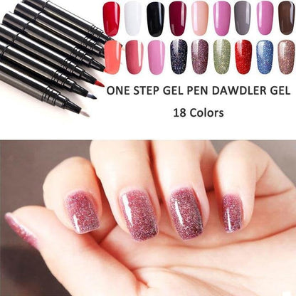 ⚡⚡⚡LAST 44 PCS LEFT!!! 💅 Limited Time Buy 1 Get 1 Free - $ 19.99! ✨AEXZR® One Step Nail Gel Pen🎨Free handheld mini UV nail lamp💡