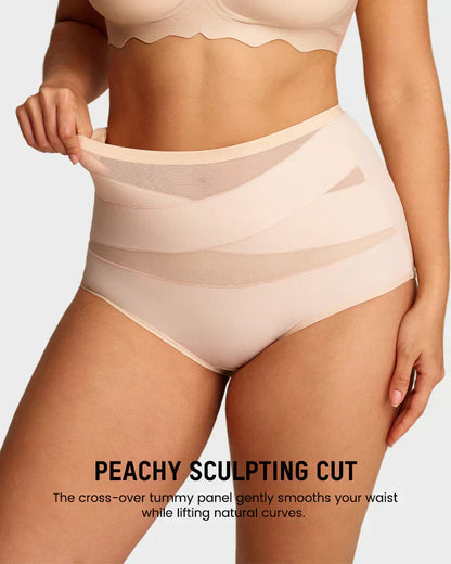 VOZALX™ Plus-Size High-Waist Cross Tummy Control Panties