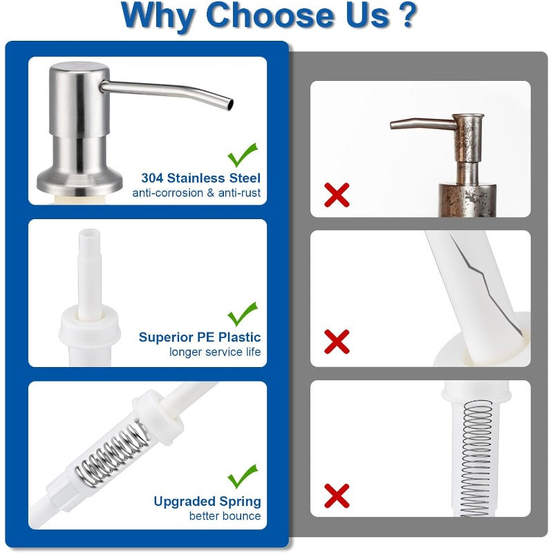 AEXZR® Stainless Steel Built-In Soap Dispenser