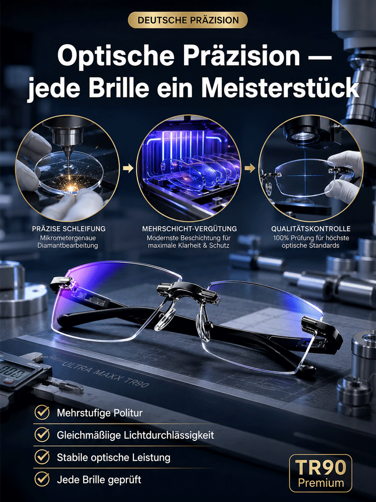 AEXZR® Frameless, ultralight reading glasses with a diamond-cut finish