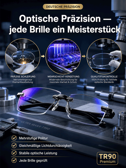 AEXZR® Frameless, ultralight reading glasses with a diamond-cut finish