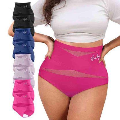 VOZALX™ Plus-Size High-Waist Cross Tummy Control Panties