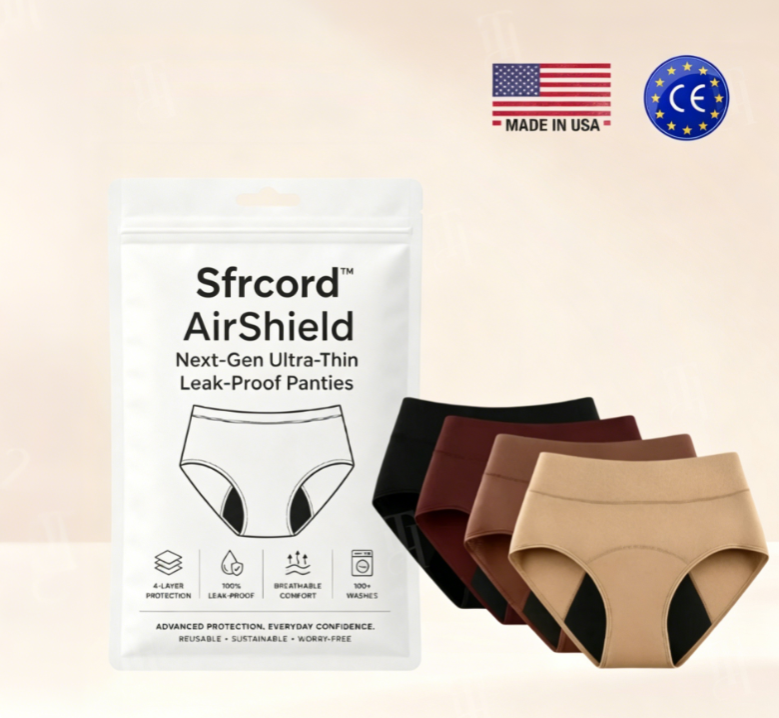 Sfrcord™ AirShield — Next-Gen Ultra-Thin Leak-Proof Panties ✨ 100% Invisible Smart Protection