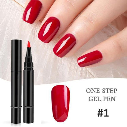 ⚡⚡⚡LAST 44 PCS LEFT!!! 💅 Limited Time Buy 1 Get 1 Free - $ 19.99! ✨AEXZR® One Step Nail Gel Pen🎨Free handheld mini UV nail lamp💡