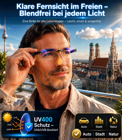 AEXZR® Frameless, ultralight reading glasses with a diamond-cut finish