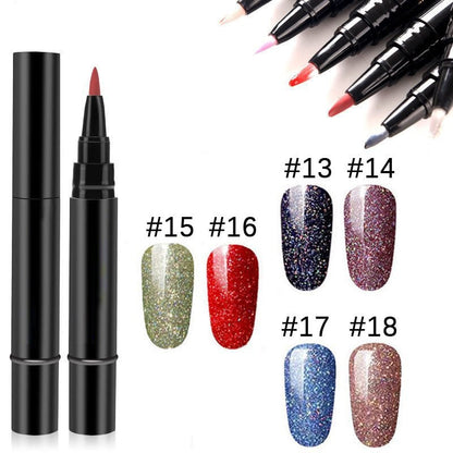 ⚡⚡⚡LAST 44 PCS LEFT!!! 💅 Limited Time Buy 1 Get 1 Free - $ 19.99! ✨AEXZR® One Step Nail Gel Pen🎨Free handheld mini UV nail lamp💡