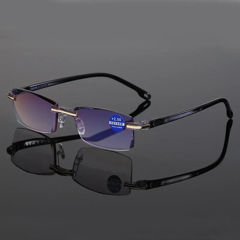 AEXZR® Frameless, ultralight reading glasses with a diamond-cut finish