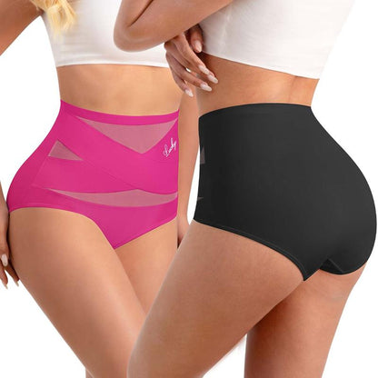 VOZALX™ Plus-Size High-Waist Cross Tummy Control Panties