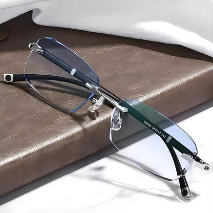 AEXZR® Frameless, ultralight reading glasses with a diamond-cut finish