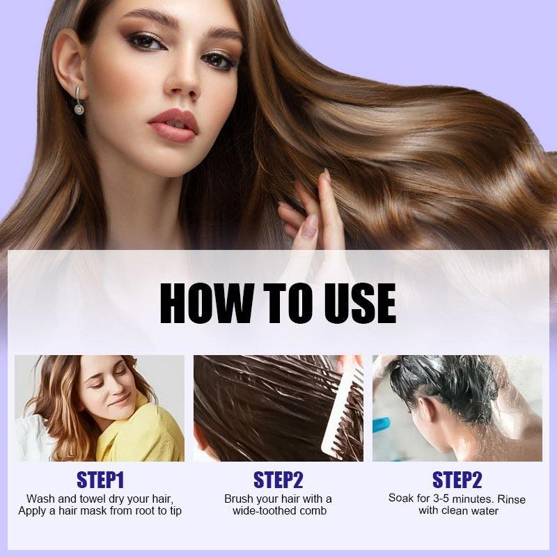 AEXZR® Purple Keratin Hair Mask - Locks Color & Neutralizes Brass & Yellow Tones For Blonde Silver Gray Highlighted Hair
