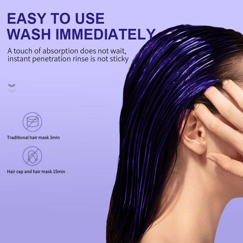 AEXZR® Purple Keratin Hair Mask - Locks Color & Neutralizes Brass & Yellow Tones For Blonde Silver Gray Highlighted Hair