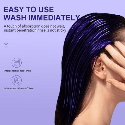 AEXZR® Purple Keratin Hair Mask - Locks Color & Neutralizes Brass & Yellow Tones For Blonde Silver Gray Highlighted Hair