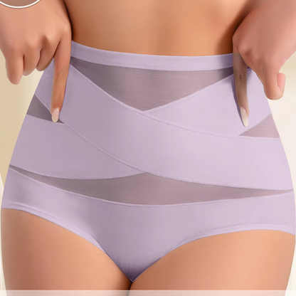 VOZALX™ Plus-Size High-Waist Cross Tummy Control Panties