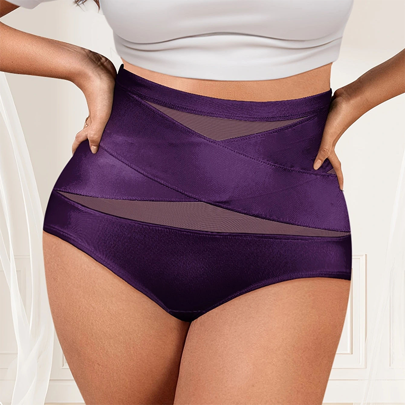 VOZALX™ Plus-Size High-Waist Cross Tummy Control Panties