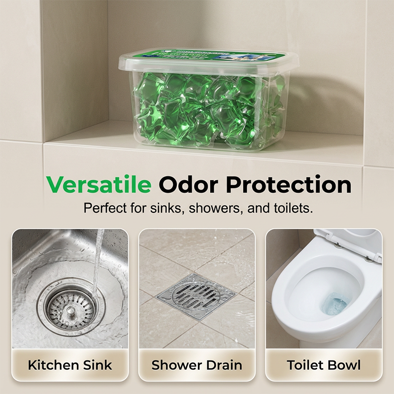 🥳2026 HOT SALE🥳💞AEXZR® 50K+ SOLD!｜Drain Deodorizer Pods – Bio‑enzyme formula neutralizes smells at the source. Instant fresh scent, no harsh chemicals. Say goodbye to embarrassing odours. 🚰✅
