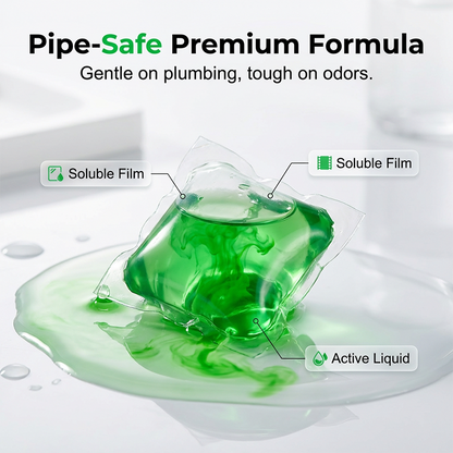 🥳2026 HOT SALE🥳💞AEXZR® 50K+ SOLD!｜Drain Deodorizer Pods – Bio‑enzyme formula neutralizes smells at the source. Instant fresh scent, no harsh chemicals. Say goodbye to embarrassing odours. 🚰✅