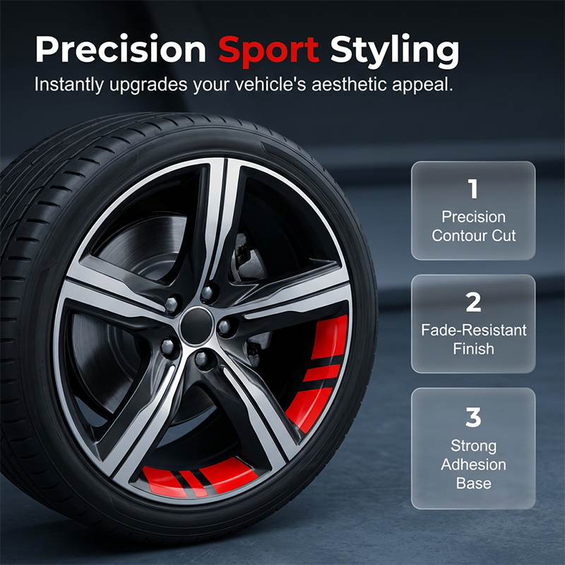 AEXZR® Car Wheel Rim Reflective Stripes Decal