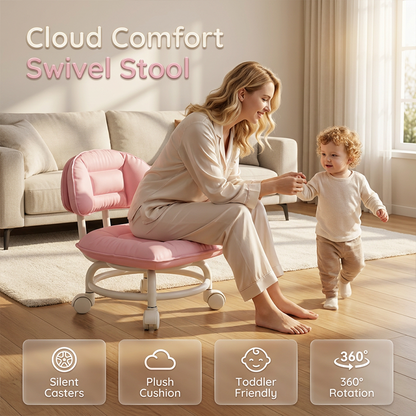Limited Stock!!! 🪑50% OFF NOW! ⏰ Rolling Low Stool with Backrest – Padded seat & silent casters – Perfect for workshops, garages or studios – comfortable and mobile 🛠️✨