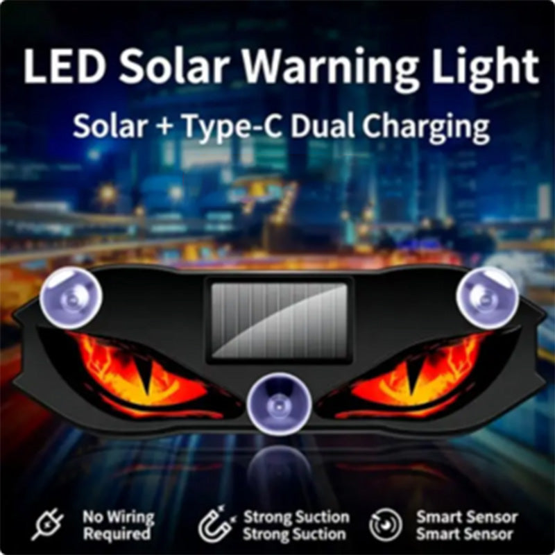 Limited Stock!!! 🎉 2026 Sale — Over 20,000 Sold! 🚗AEXZR® Solar LED Car Warning Light – Devil Eye Design 🔥