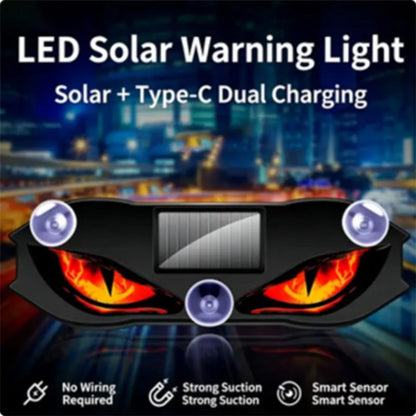 Limited Stock!!! 🎉 2026 Sale — Over 20,000 Sold! 🚗AEXZR® Solar LED Car Warning Light – Devil Eye Design 🔥