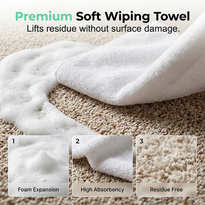 AEXZR® Waterless Carpet Foam Stain Remover with Towel