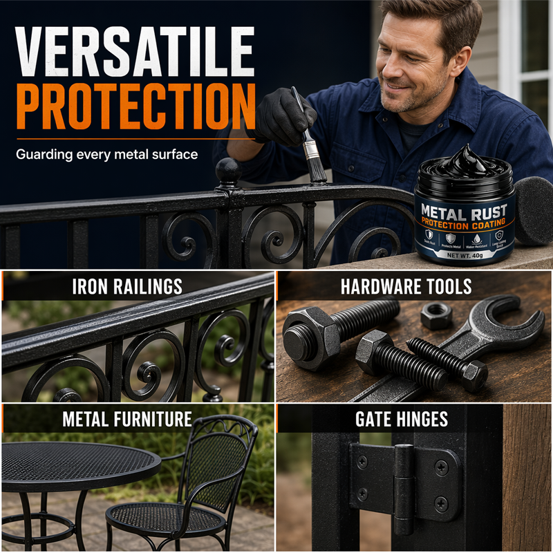 Limited Stock!!! AEXZR® 🥳2026 HOT SALE🥳💞50K+ SOLD!🔧🏠 60% OFF! AEXZR® Metal Rust Protection Black Repair Paste – Restores rusty gates, railings & tools. Forms protective coating – no need to replace! 🛡️✨