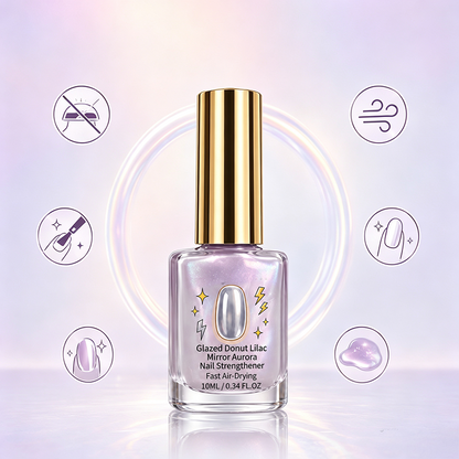AEXZR®🔥Last Day Buy 1 Get 1 Free $ 9.99 Each🔥💜✨Lilac Glossy Mirror Nail Strengthener