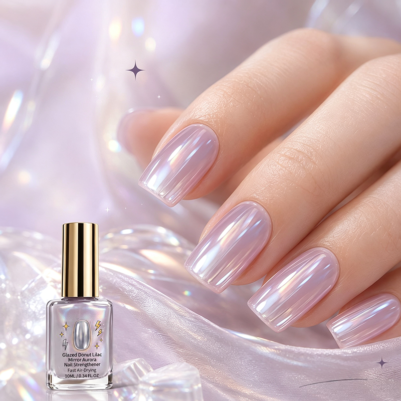 AEXZR®🔥Last Day Buy 1 Get 1 Free $ 9.99 Each🔥💜✨Lilac Glossy Mirror Nail Strengthener