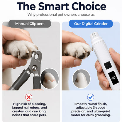 Limited Stock!!! AEXZR®  Electric Pet Nail Grinder with LED Power Display