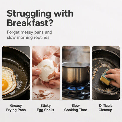 AEXZR® 🥚✨ BUY 1 GET 1 FREE! Dual-Cavity Microwave Egg Poacher | Quick & Healthy Breakfast in Minutes 🍳