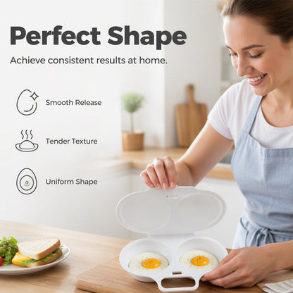 AEXZR® 🥚✨ BUY 1 GET 1 FREE! Dual-Cavity Microwave Egg Poacher | Quick & Healthy Breakfast in Minutes 🍳