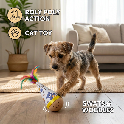 AEXZR® Natural Beech Wood Roly Poly Toy